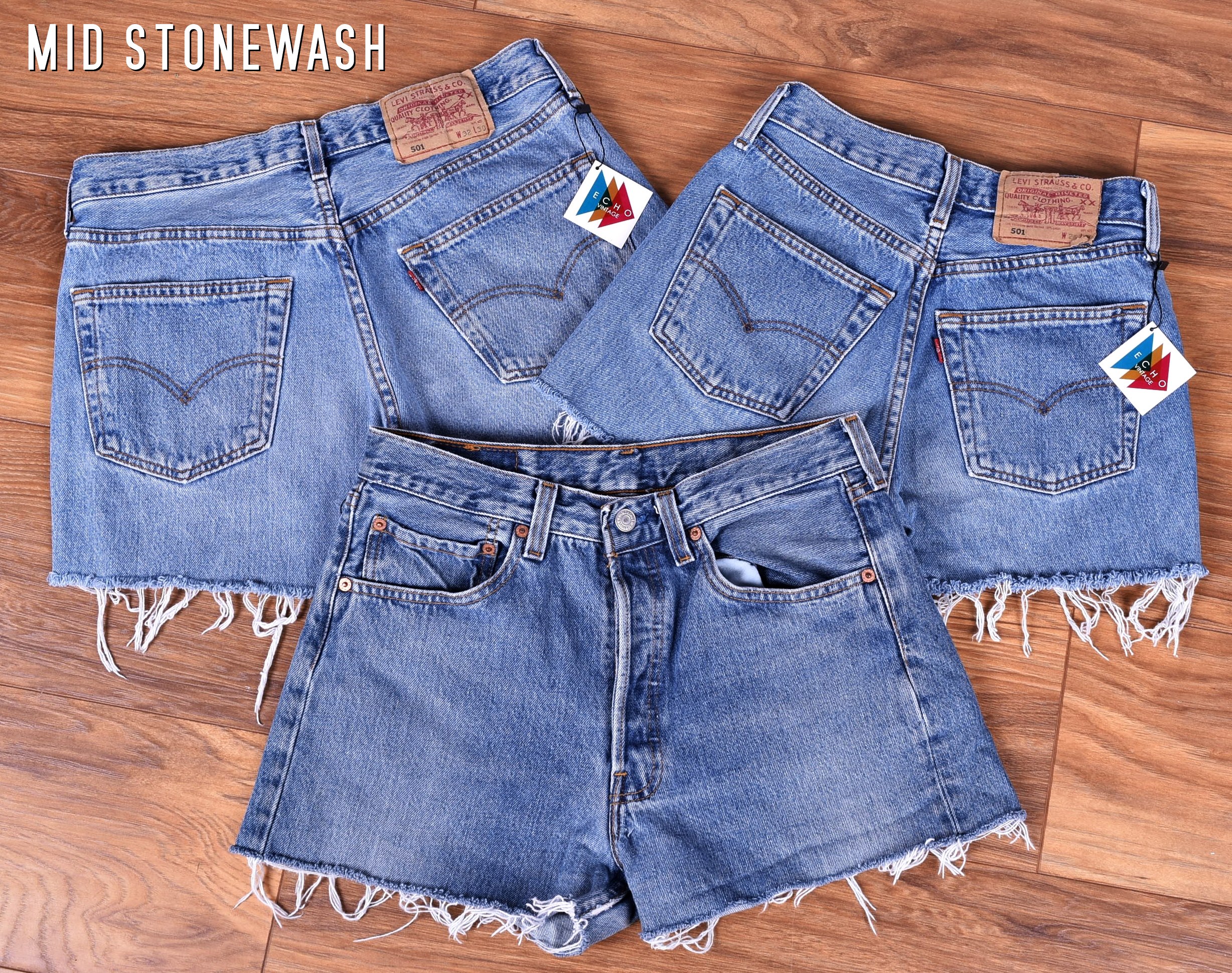 LEVIS DENIM SHORTS VINTAGE 501 WOMENS HIGH WAISTED HOTPANTS 6 8 10 12 14 16