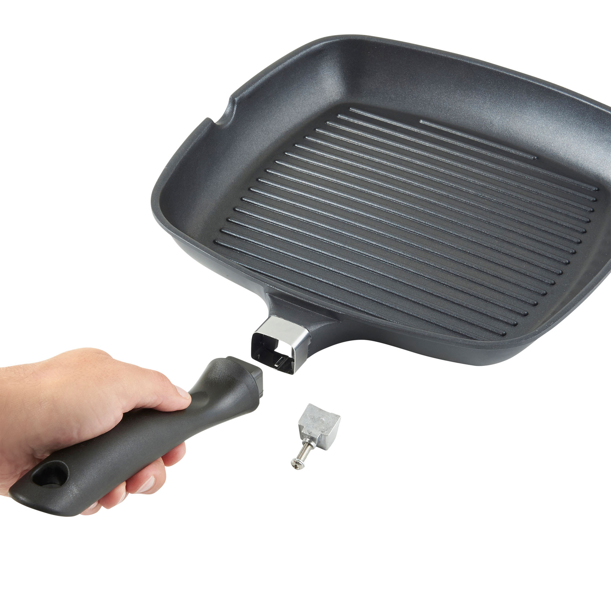 VonShef 28cm NonStick Cast Aluminium Induction Grill BBQ Frying