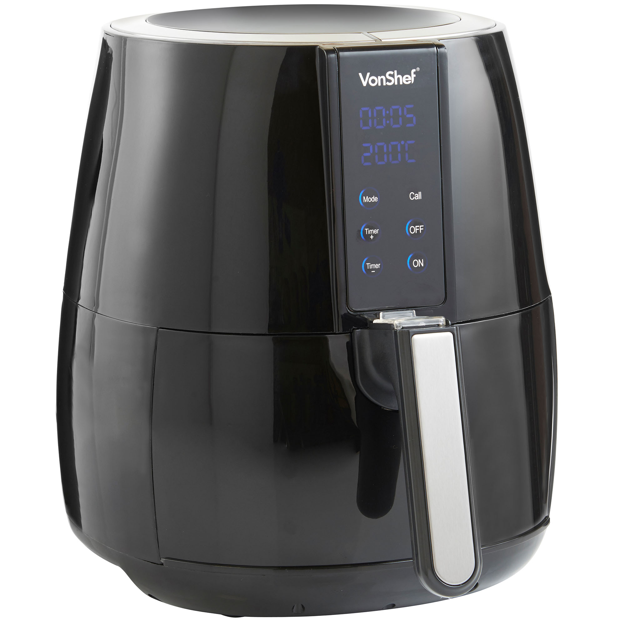 VonShef 2.2L Digital Air Fryer Rapid Healthy Low Fat Oil Free Frying