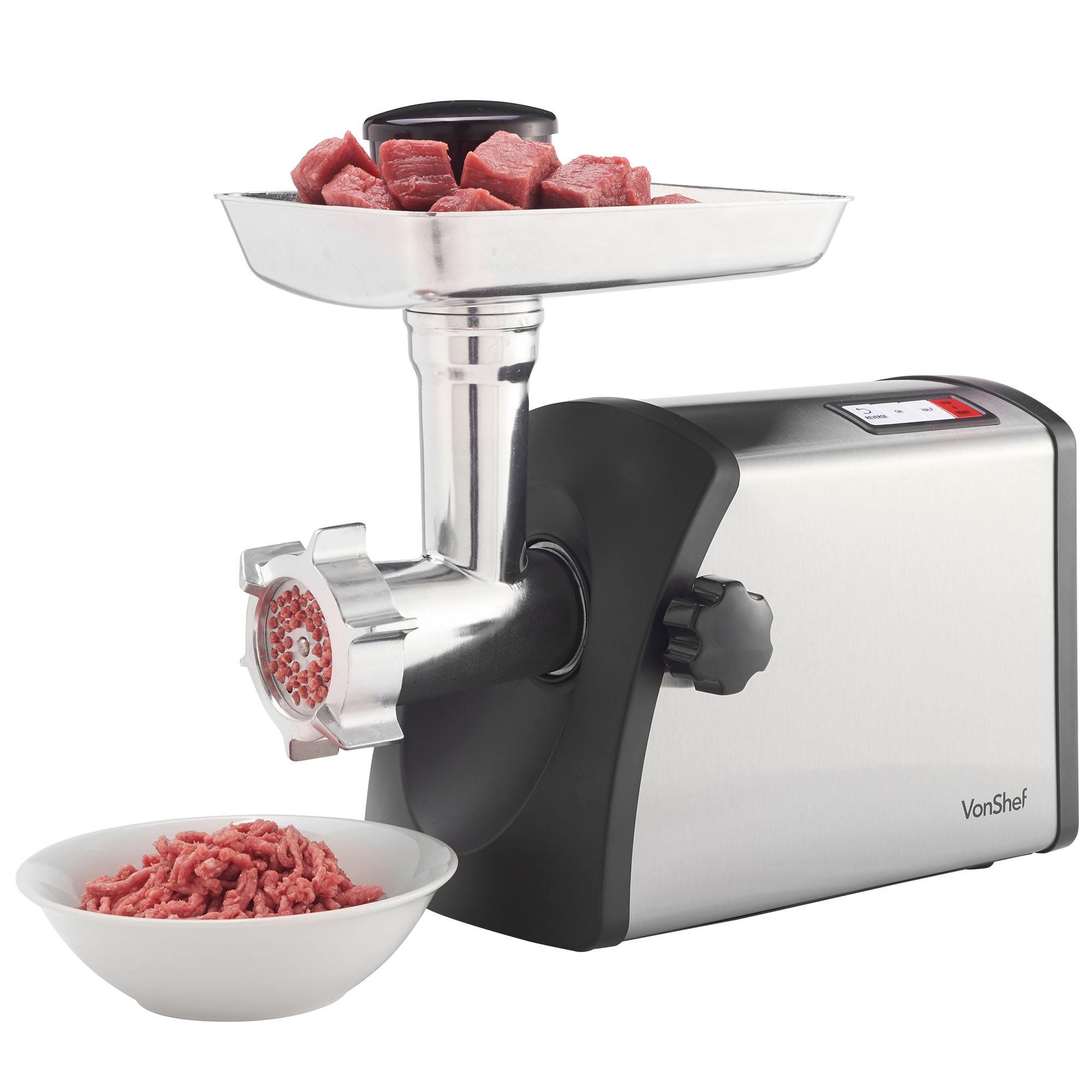 VonShef Premium Heavy Duty Electric Meat Mincer Grinder Sausage Kebbe