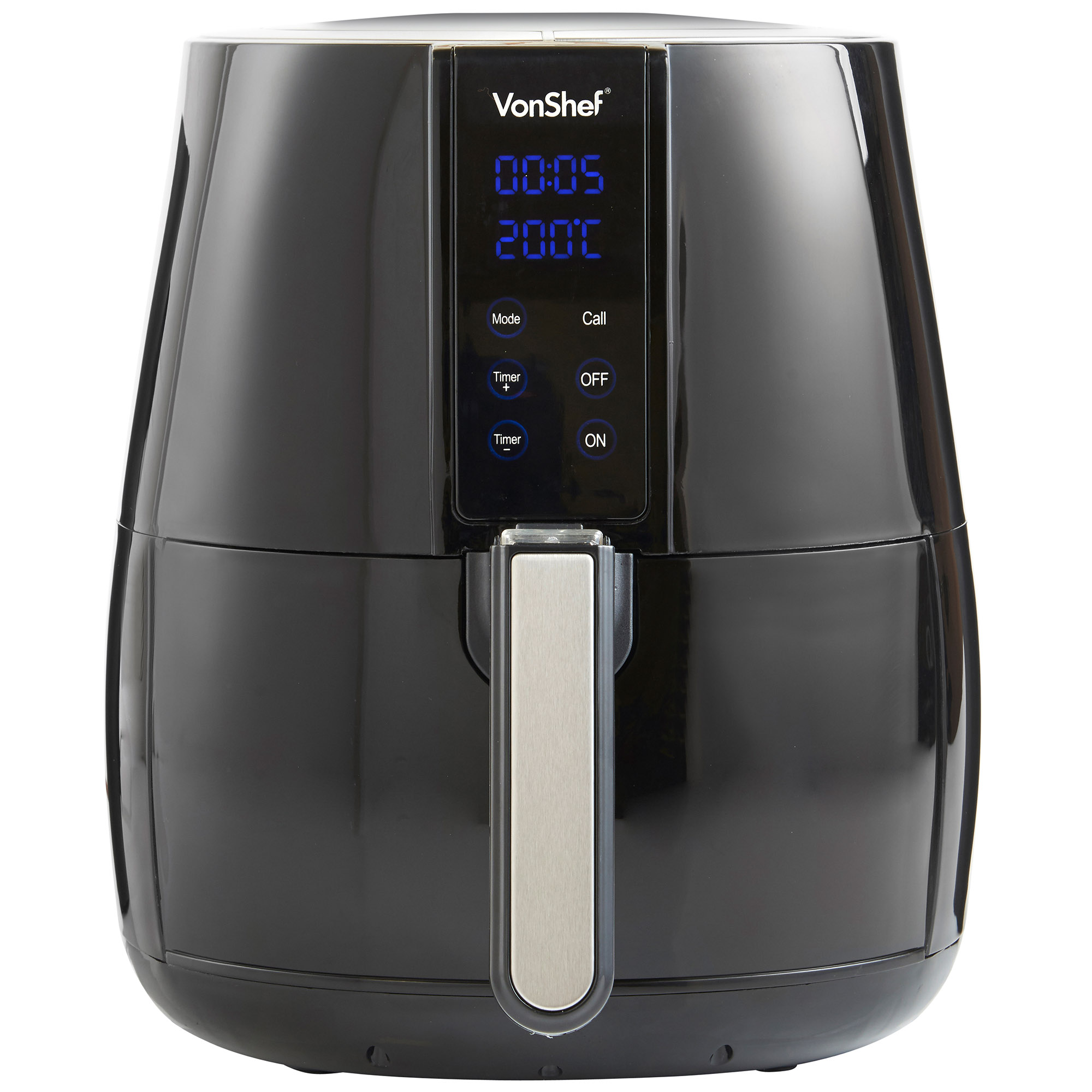 VonShef 2.2L Digital Air Fryer Rapid Healthy Low Fat Oil Free Frying