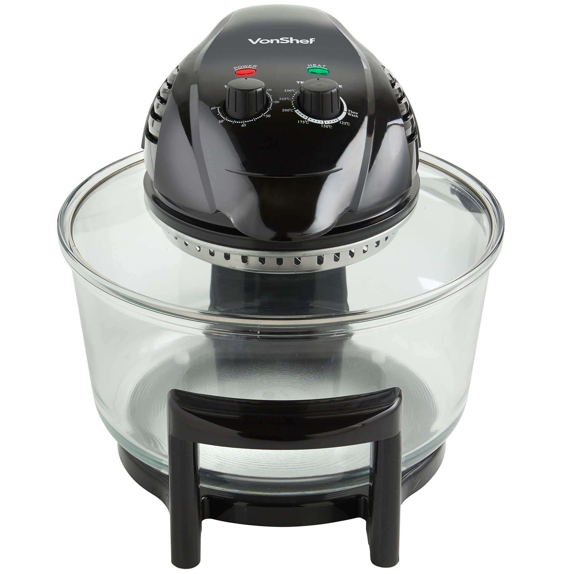 VonShef Premium 12L Hinged Lid Halogen Convection Oven Cooker