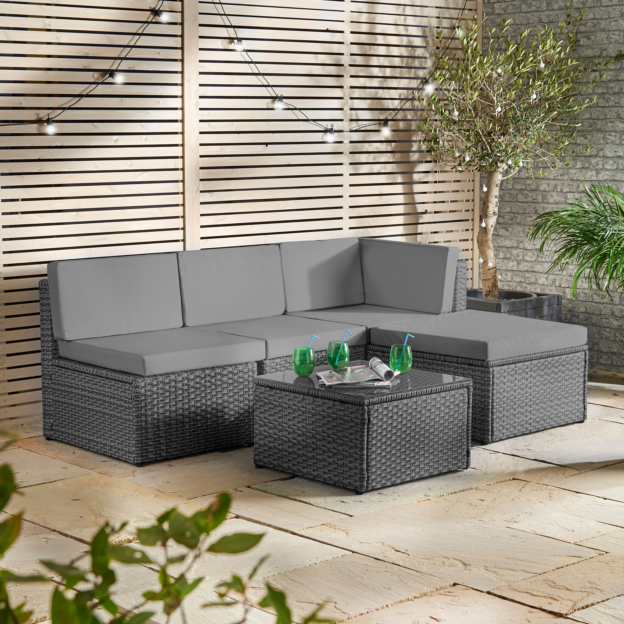 sentinel vonhaus rattan modular sofa set cushioned l shaped lounge dining set for garden - Rattan Garden Furniture L Shape sentinel vonhaus rattan modular sofa set cushioned l shaped lounge dining set for garden - Rattan Garden Furniture L Shape