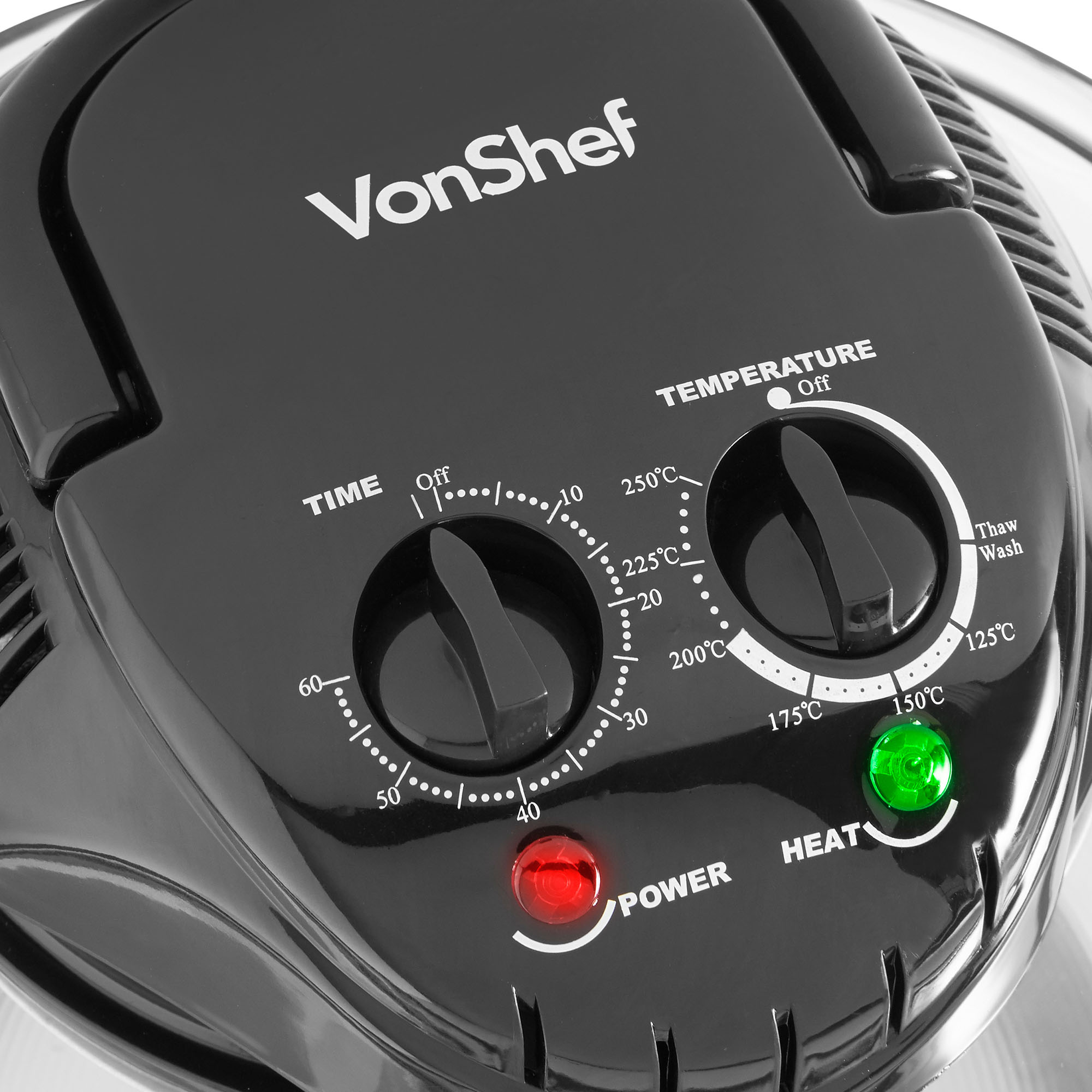 VonShef Premium 12L Halogen Convection Oven Cooker & Extender Ring
