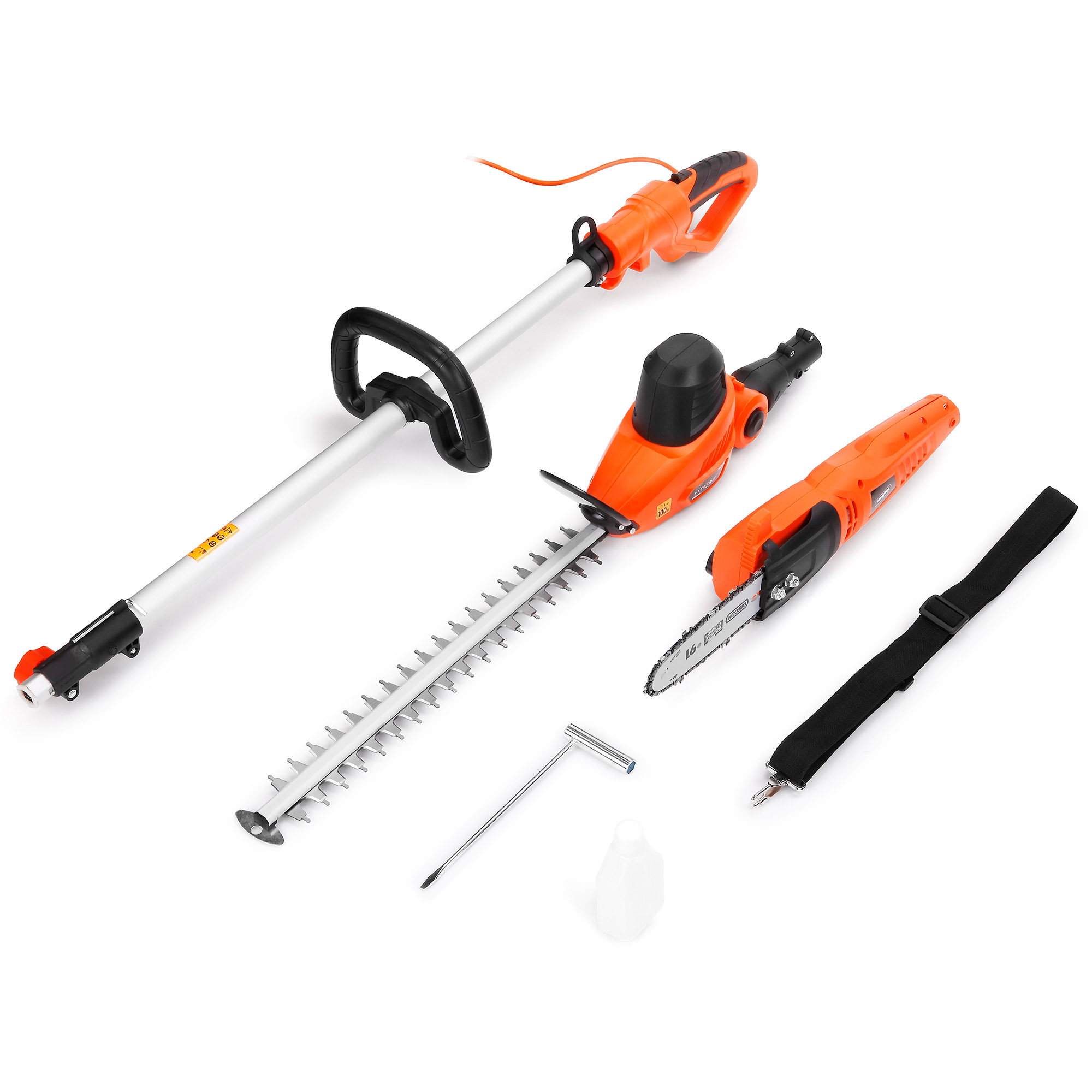 VonHaus 750W Telescopic Pole Trimmer & Chainsaw 2in1 Extending Cutter Hedge eBay