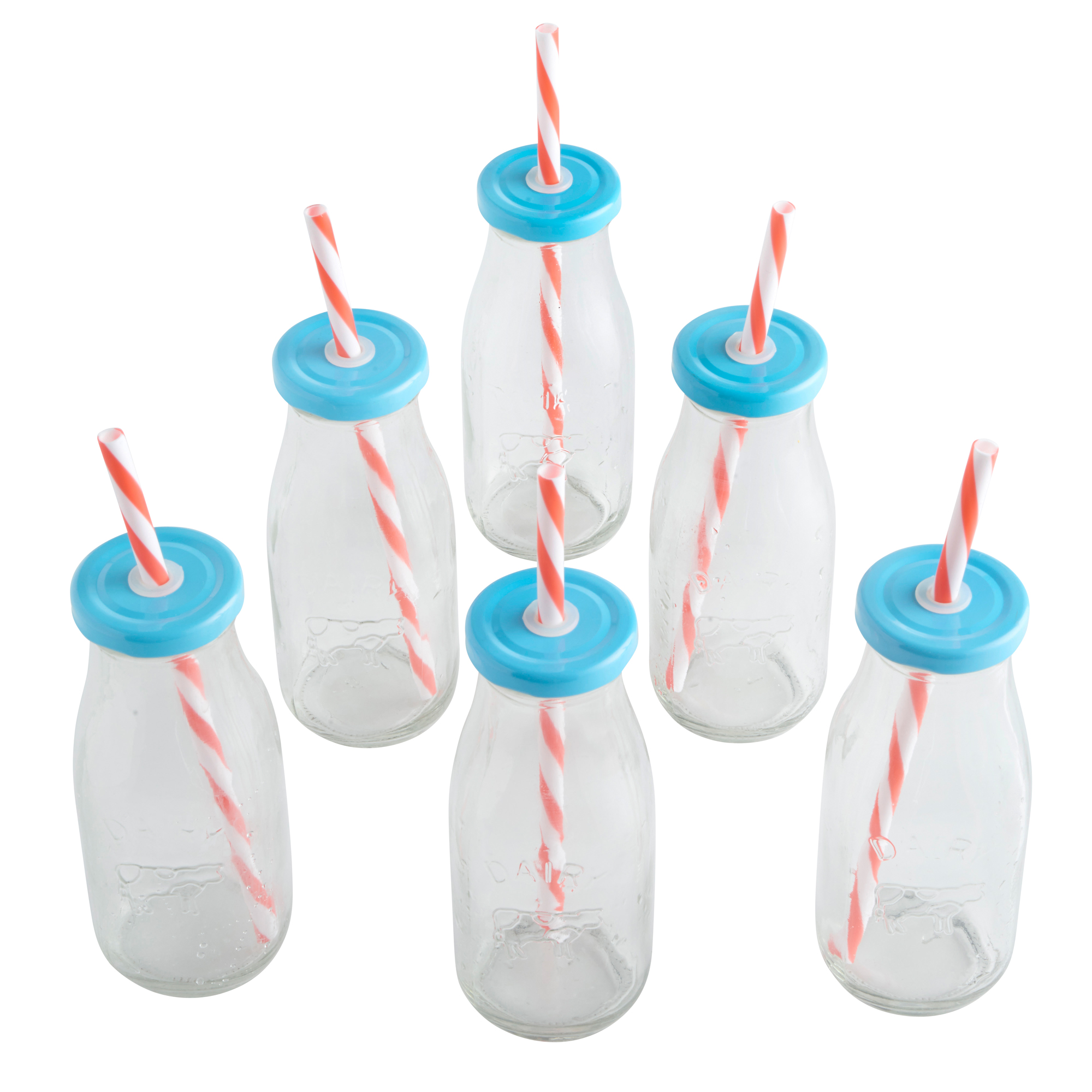 drinking glass with lid and straw