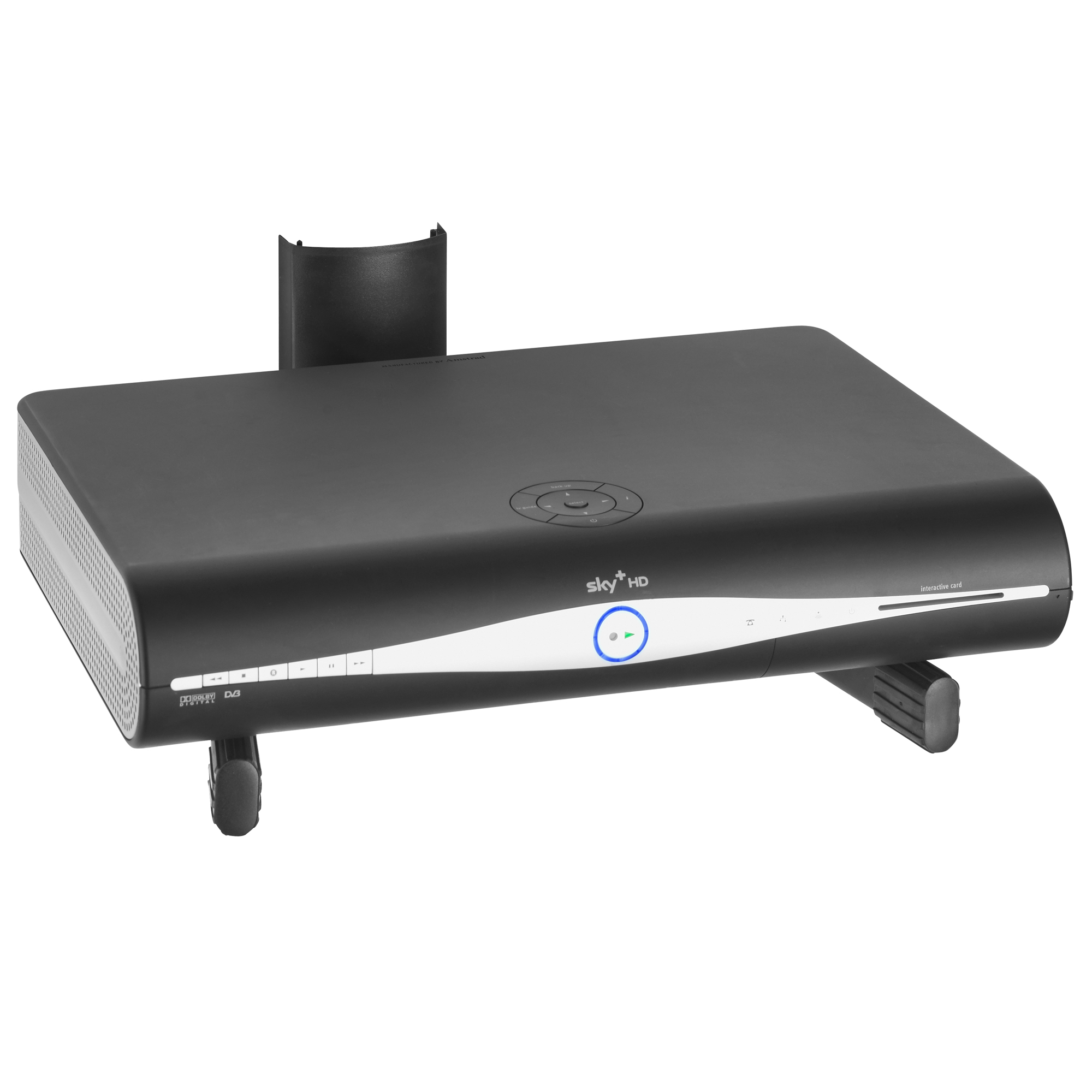 VonHaus DVD Bracket Wall Mount Single Black Floating Shelf for Sky or