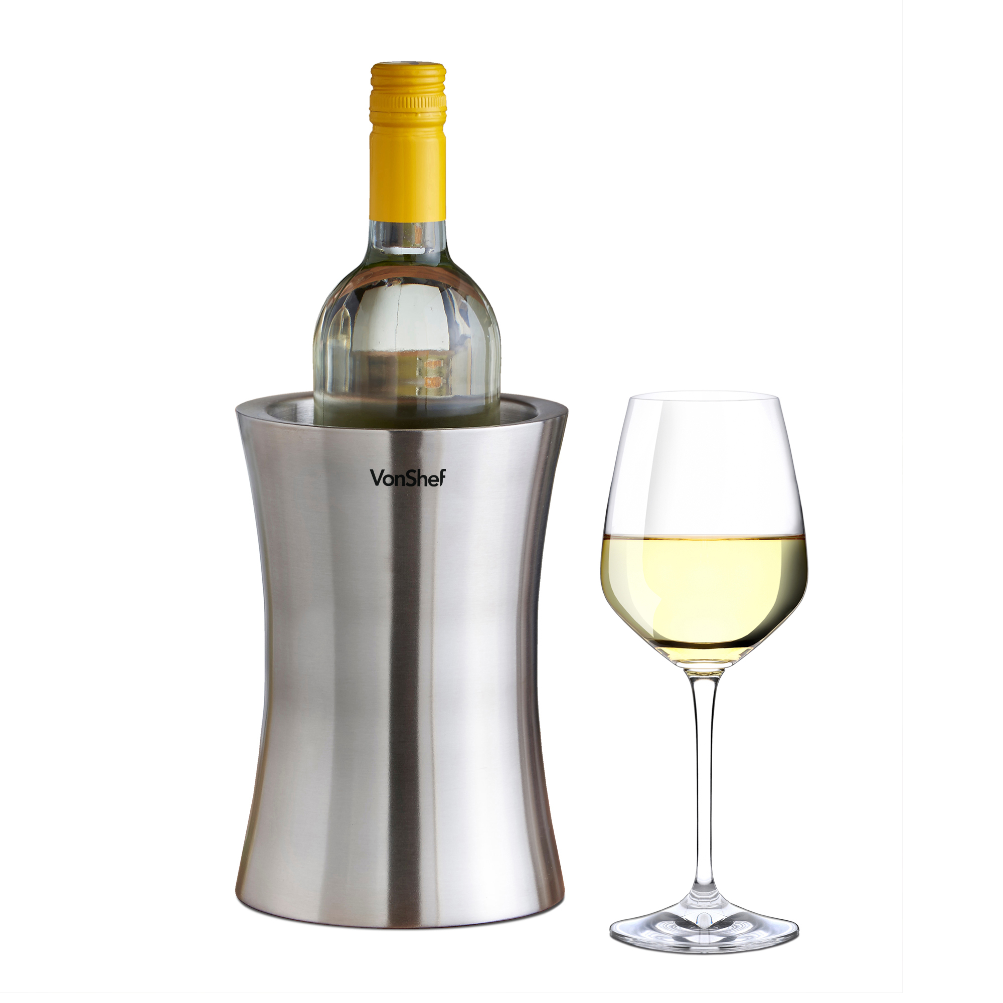 VonShef Stainless Steel Wine Bottle Cooler White Red Rose & Champagne