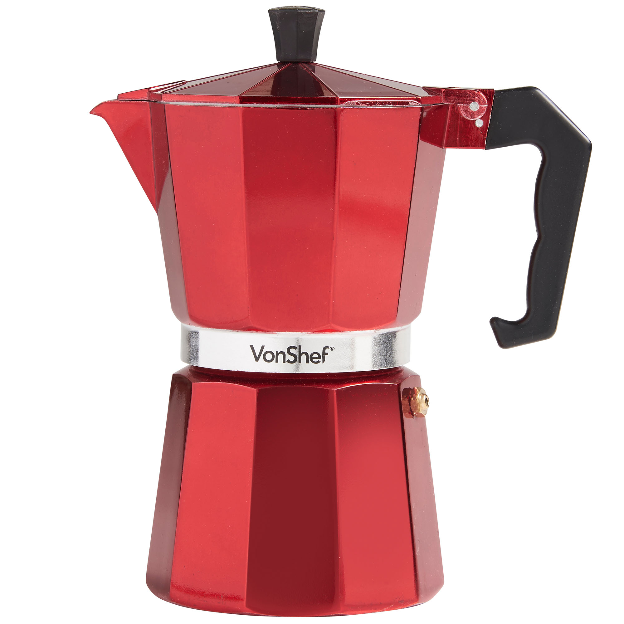 Vonshef Red 6 Cup300ml Italian Espresso Moka Coffee Maker Stove Percolator Ebay 3329