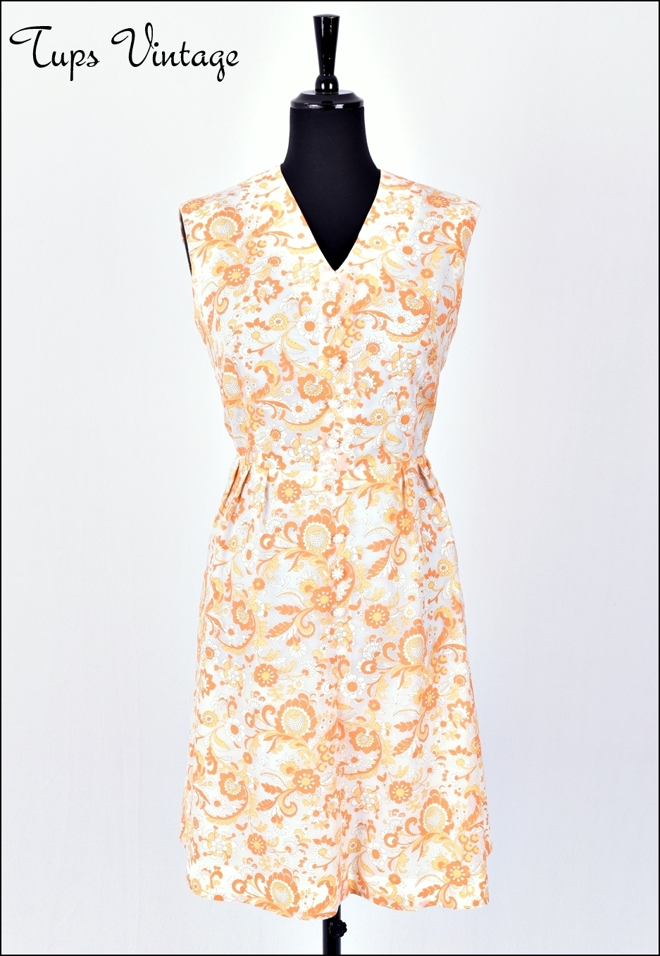 orange paisley dress