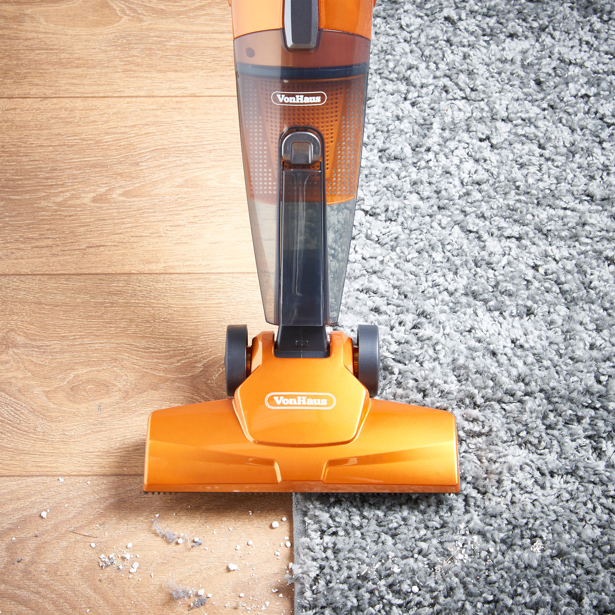 VonHaus Orange 600W 2 in 1 Corded Upright Stick Handheld Vacuum Cleaner